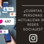 ¿Cuánta gente actualiza sus redes sociales?